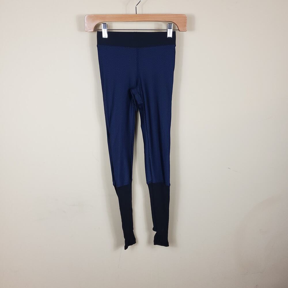 Koral Blue Chevron Vertex Stirrup Legging Women's Size XS